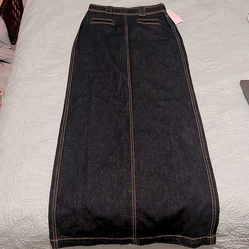 NWT HELSA DENIM MAXI SKIRT in INDIGO - 26 - Picture 9 of 12